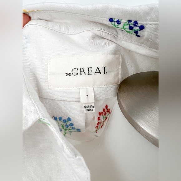 The GREAT. Campus Shirt- Floral - Picture 2 of 4